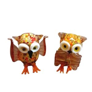 Stela Hudson Stanford Heart Speak No Evil & Hear No Evil Hand Blown Art Glass